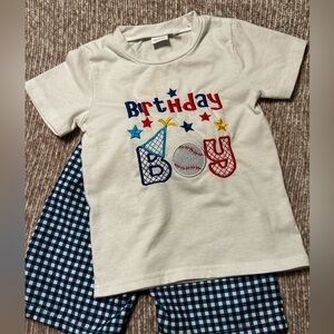 Birthday Boy T-Shirt and Shorts Set Size 18-24 months